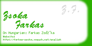 zsoka farkas business card